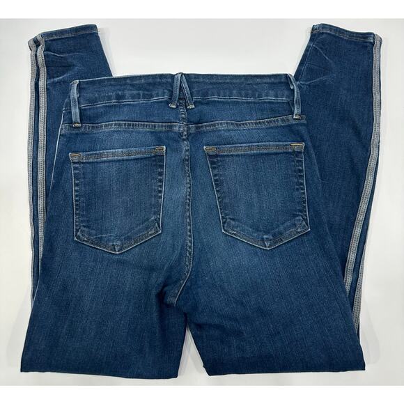 Good American Good Legs Skinny Jeans Size 4 Side Stripe Detail - Picture 3 of 8